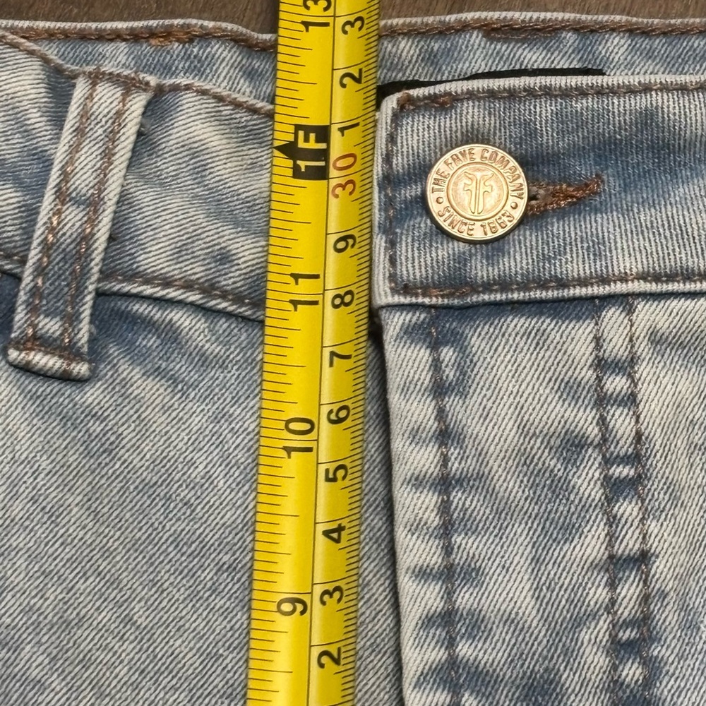 SOLd Frye Women’s Jeans Size 8 29 Light Wash High Rise Straight Leg Stretch - Picture 8 of 12